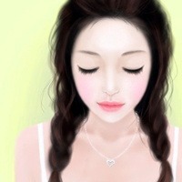 韩国卡通美女头像图片