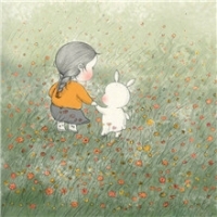 小萝莉和小白兔头像图片