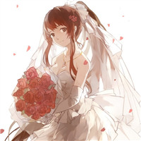 等你来爱我 唯美小清新婚纱头像头像图片