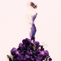 惟愿我的深情不枉付 创意花朵婚纱女生头像头像图片