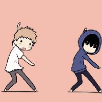 可爱呆萌的舞蹈兄弟卡通头像图片头像图片