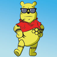搞笑的小熊维尼头像:超大欢乐头像图片