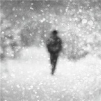 雪花下模糊的美qq头像头像图片