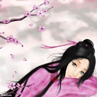 古典手绘哀伤女神头像图片