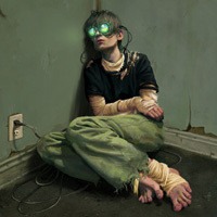 席地而坐の失落头像图片