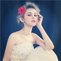 头戴红花的外国新娘头像图片