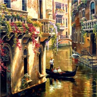 唯美风景油画头像图片