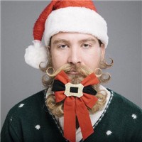 胡子大叔的圣诞元素头像图片