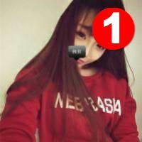 女生带数字1头像图片