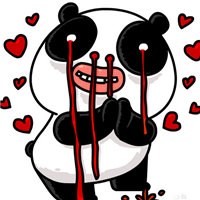 受到惊吓的大熊猫头像图片