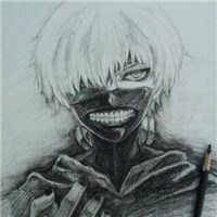 金木研素描画头像图片