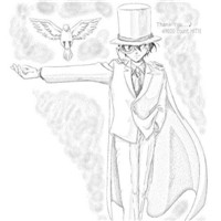 怪盗基德人物素描画头像图片