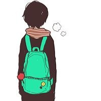 背书包的背影很man头像图片