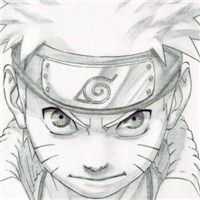 火影忍者鸣人素描头像图片