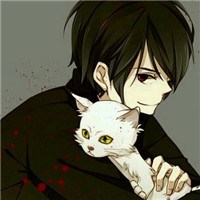 二次元少年与猫咪头像图片
