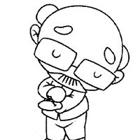 老爷爷简笔画头像图片