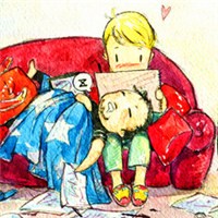 萌系彩绘复仇者联盟头像图片