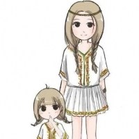 Q版母女装头像图片