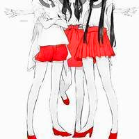 二次元女生下半身头像图片