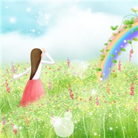 唯美的小女孩背影头像图片