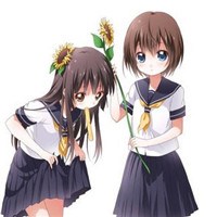 穿水手服的二次元闺蜜头像图片