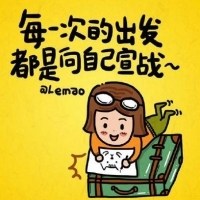 黄色背景与旅行的小妞头像图片