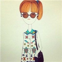 戴眼镜的潮妹子头像图片