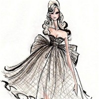 裙子手绘头像图片