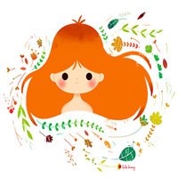 头发与身齐长的小萌妹头像图片