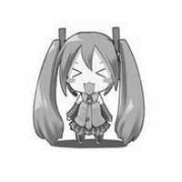 黑白初音未来头像图片