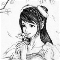 铅笔素描女孩头像图片