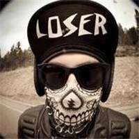 黑白面具男头像图片