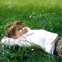 唯美的躺在草地上头像图片