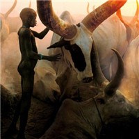 苏丹南部的丁卡人头像图片