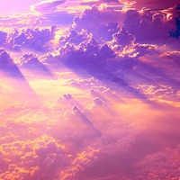 迷人的彩色云朵头像图片