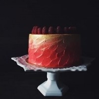 黑色背景的梦幻蛋糕头像图片