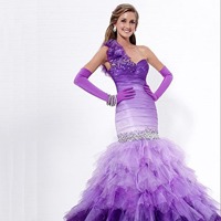 紫色婚纱头像图片