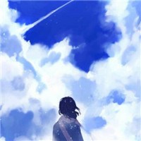 二次元的蓝色天空头像图片