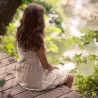 长头发女生背影头像图片