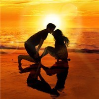 夕阳下的甜蜜头像图片