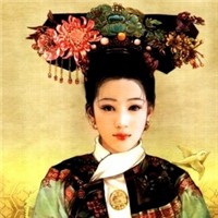 手绘宫廷美人头像图片