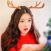 圣诞之鹿角女头像图片
