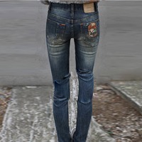 唯美牛仔裤 背面头像图片