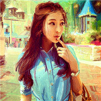 暖色调女生头像图片