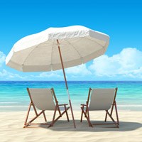 海边太阳伞头像图片