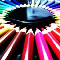 五彩的铅笔头像图片