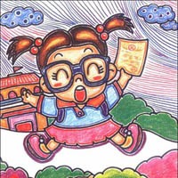 儿童画笔世界头像图片