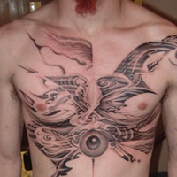 胸口刺青头像图片