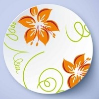 盘子上的花纹头像图片