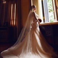 拖尾婚纱头像图片